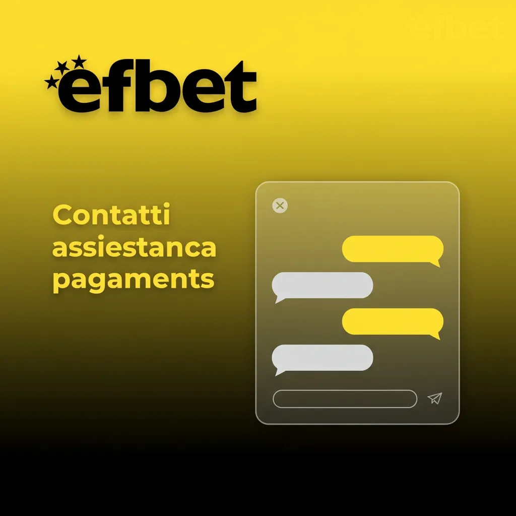 Supporto pagamenti Efbet: aiuto su depositi, prelievi e verifica. Chat, supporto@efbet.it, +39 06 9292 0000, FAQ.