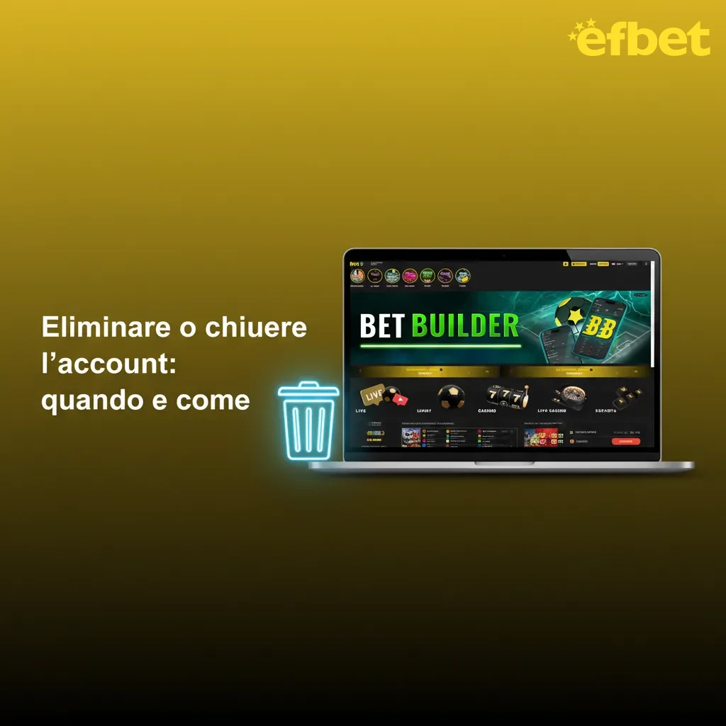 Schermata impostazioni account con opzioni chiudi o pausa, verifica identità e conferma via email.