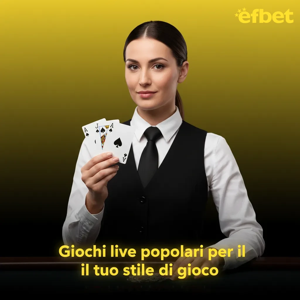 Selezione di giochi live Efbet con croupier in italiano: Lightning Roulette, Crazy Time, Blackjack Azure, Monopoly Live.