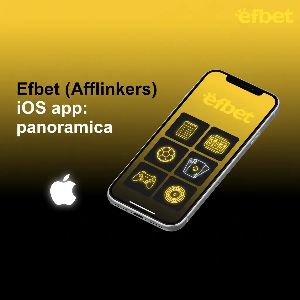 Schermata panoramica dell’app iOS Efbet su iPhone e iPad: scommesse live, slot, tavoli, cash out e notifiche