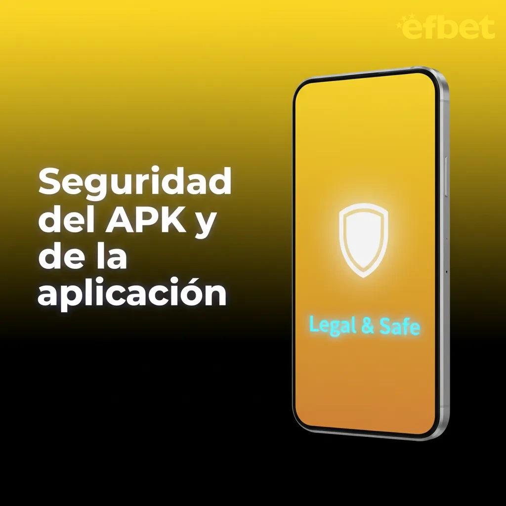 Gráfico de seguridad del APK y la app: candado y escudo, cifrado y SSL, descarga segura desde la página oficial.