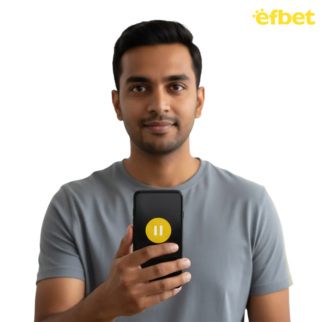 Banner de Efbet: 'Tu bienestar es lo primero'. Juego responsable en España: límites, recordatorios, autoexclusión, 18+