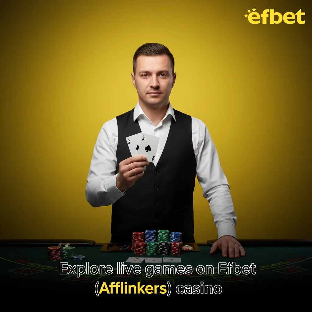 Efbet live casino lobby with 200+ tables: roulette, blackjack, baccarat, poker, TV games, and game shows.