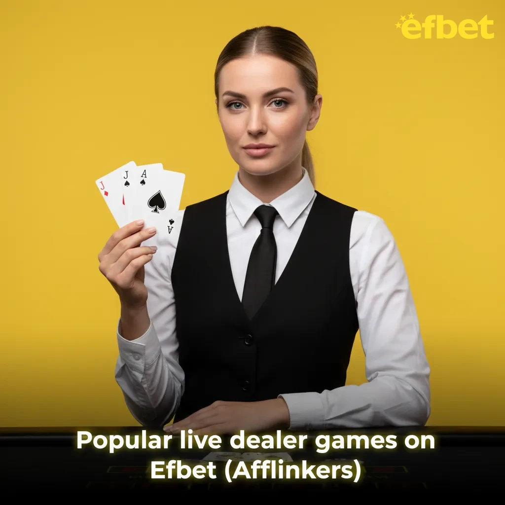 Efbet live dealer lineup: Lightning & Immersive Roulette, Infinite Blackjack, Speed Baccarat, Crazy Time, Mega Wheel.