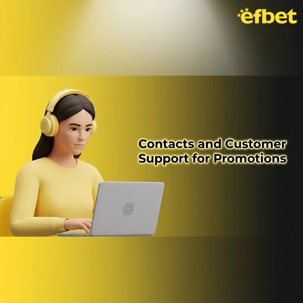 Efbet customer support channels for promotions including live chat, email, FAQ, and telephone available 24/7