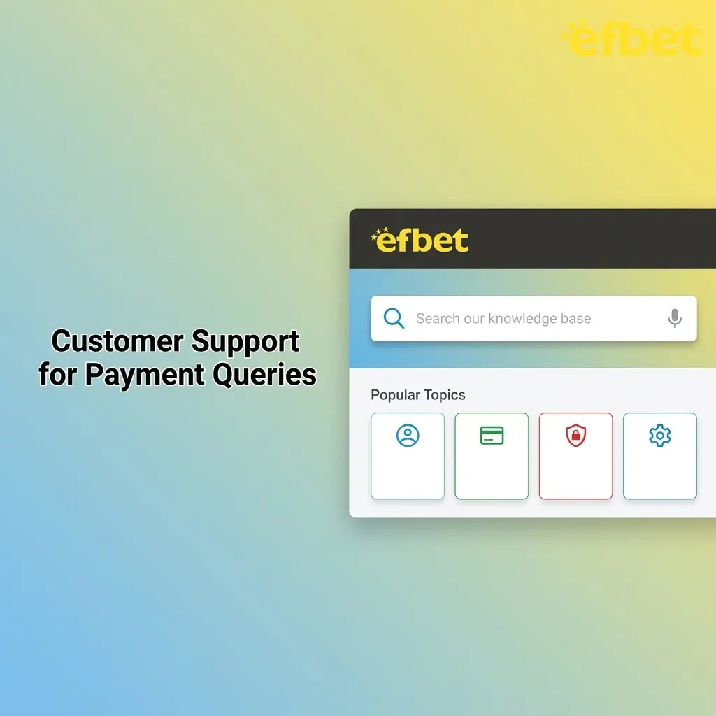 Efbet customer support channels for payment queries including live chat, email, and help centre FAQ options