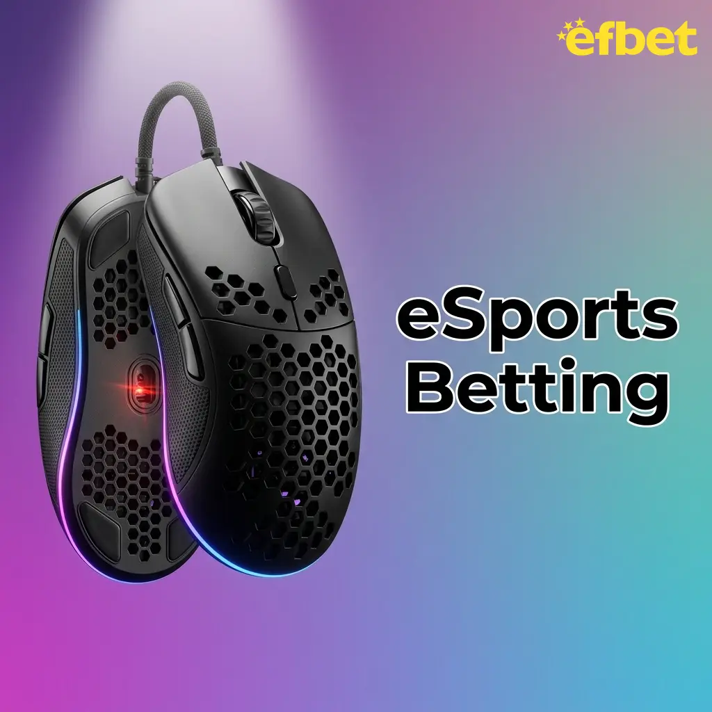 Efbet esports betting section showing Dota 2, CS2, LoL, Valorant and StarCraft live and pre-match markets