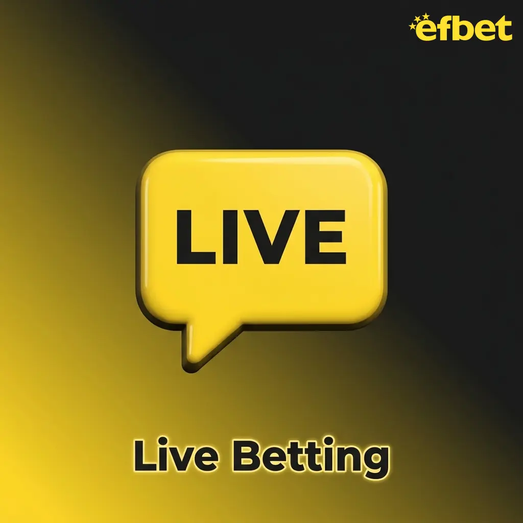 Efbet live betting interface showing real-time odds, scores, and in-play statistics across football, tennis, basketball, and esports