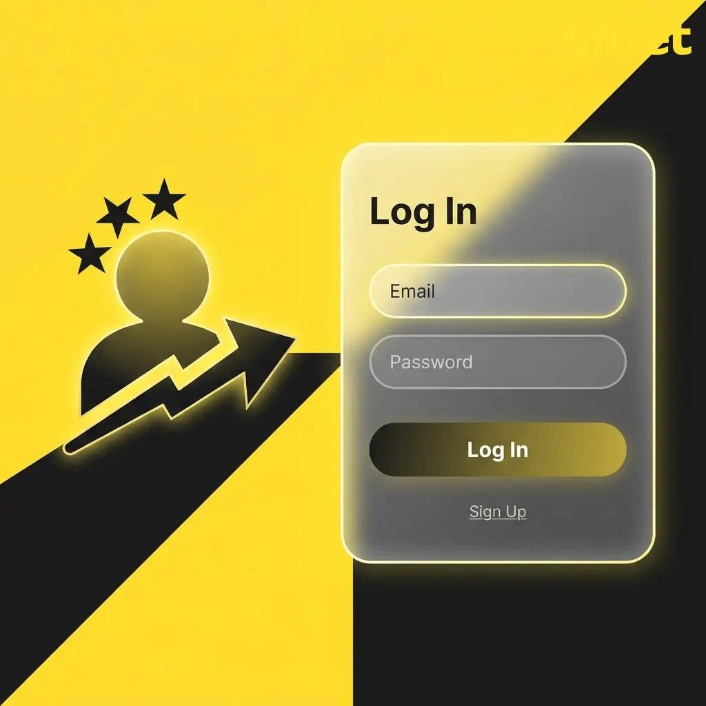 Efbet login screen showing email and password fields with a Log In button to access your account dashboard