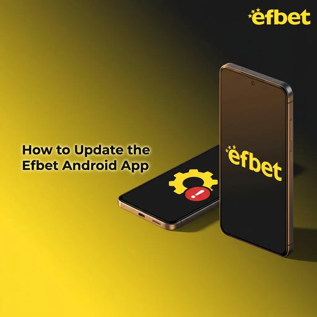 Efbet Android app update steps showing APK download and installation process on a mobile device