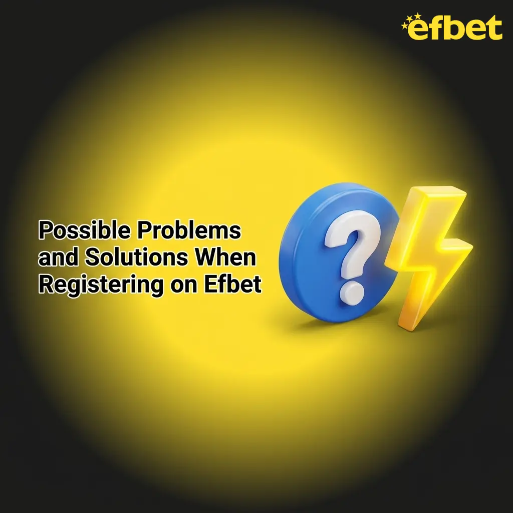 Efbet registration troubleshooting table showing common problems like email issues and duplicate accounts with solutions